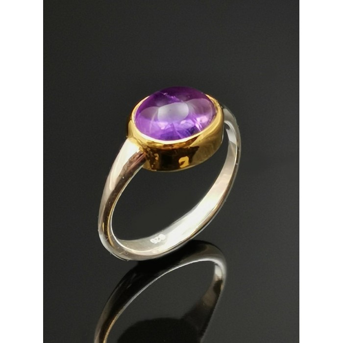 301313 Ring handmade 925 gold plated 18K, with semiprecious stone  SILVER RINGS 925 